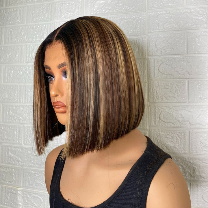 SPECIAL| Piano Color P1B/2 Bob Wig 13x4 Full Frontal