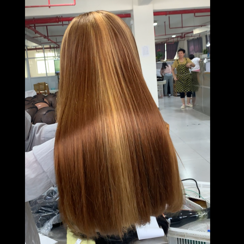 Double Drawn Piano Color Full Frontal Bob Wig