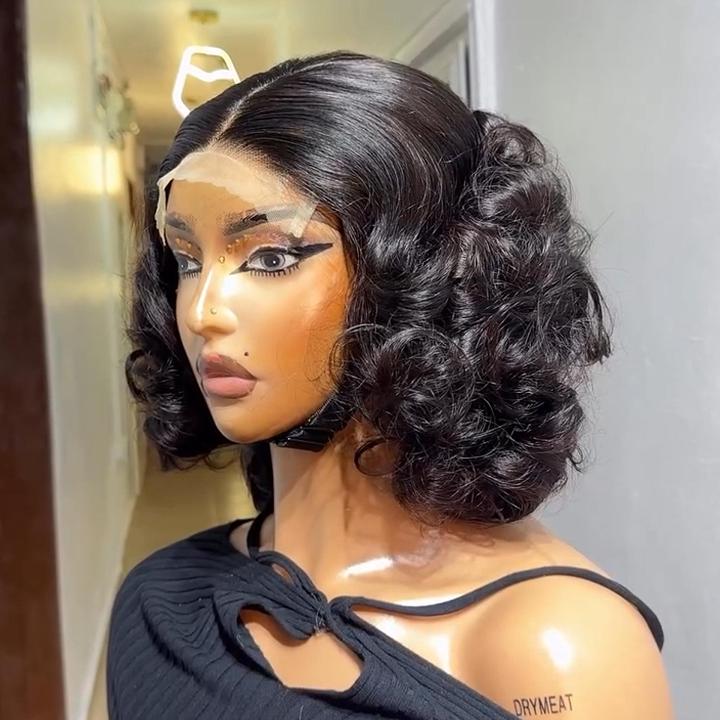 Vietnam SDD Lace 5x5 Closure Bouncy Curls Wig