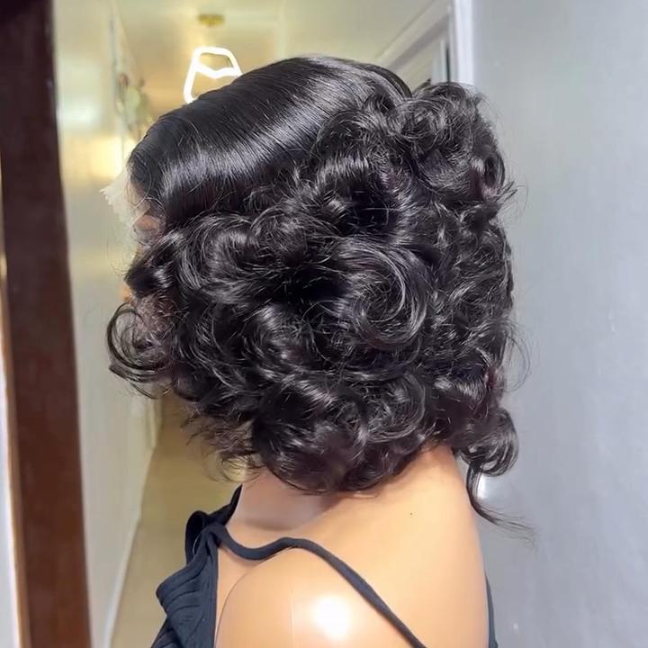 Vietnam SDD Lace 5x5 Closure Bouncy Curls Wig
