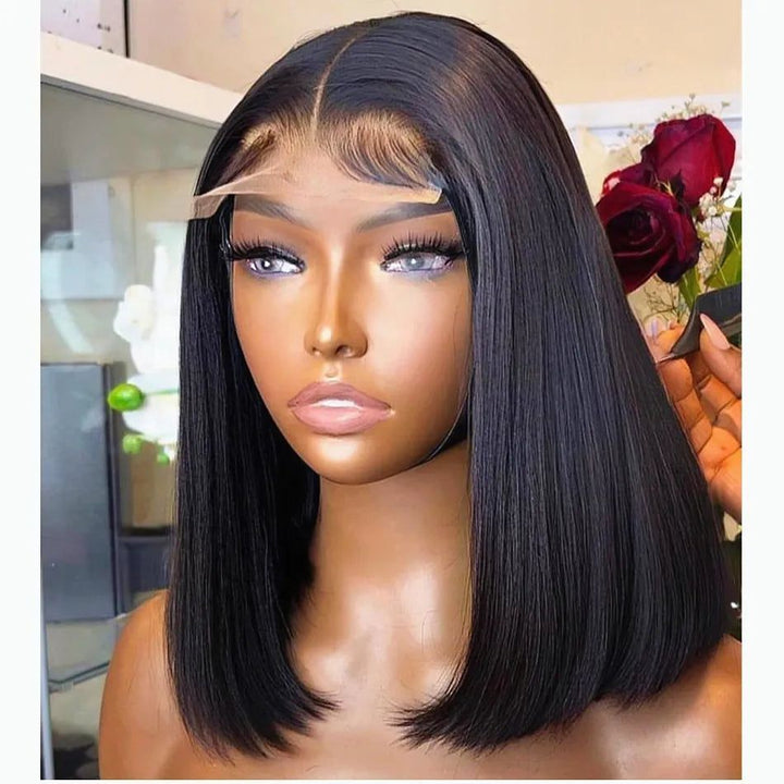 Double Drawn Gluless 4x4 Lace Closure Wig 250% Density Thick And Volume