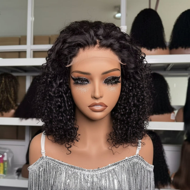 2026 New Vietnam Raw Hair SDD  Layer Pixie Baby Curls 5X5 Lace Bob Wig
