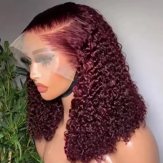 Jerry Curly Maroon Burgundy #99j Color Wig