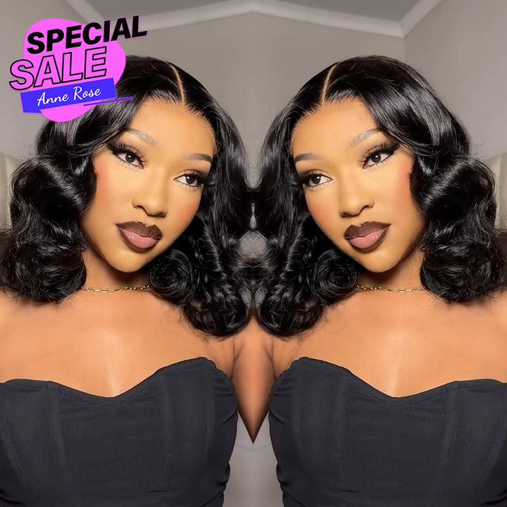 Raw Hair SDD Body Wavy Bob 13X4 Lace Full Frontal Wig