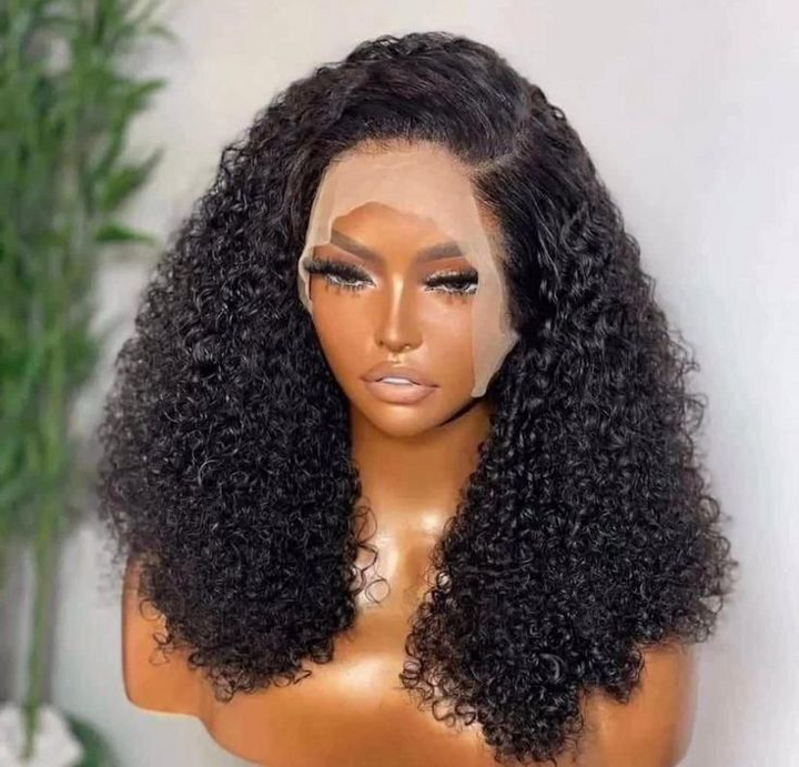 Double Drawn Pixie Curls 13x4 Lace Full Frontal Wig