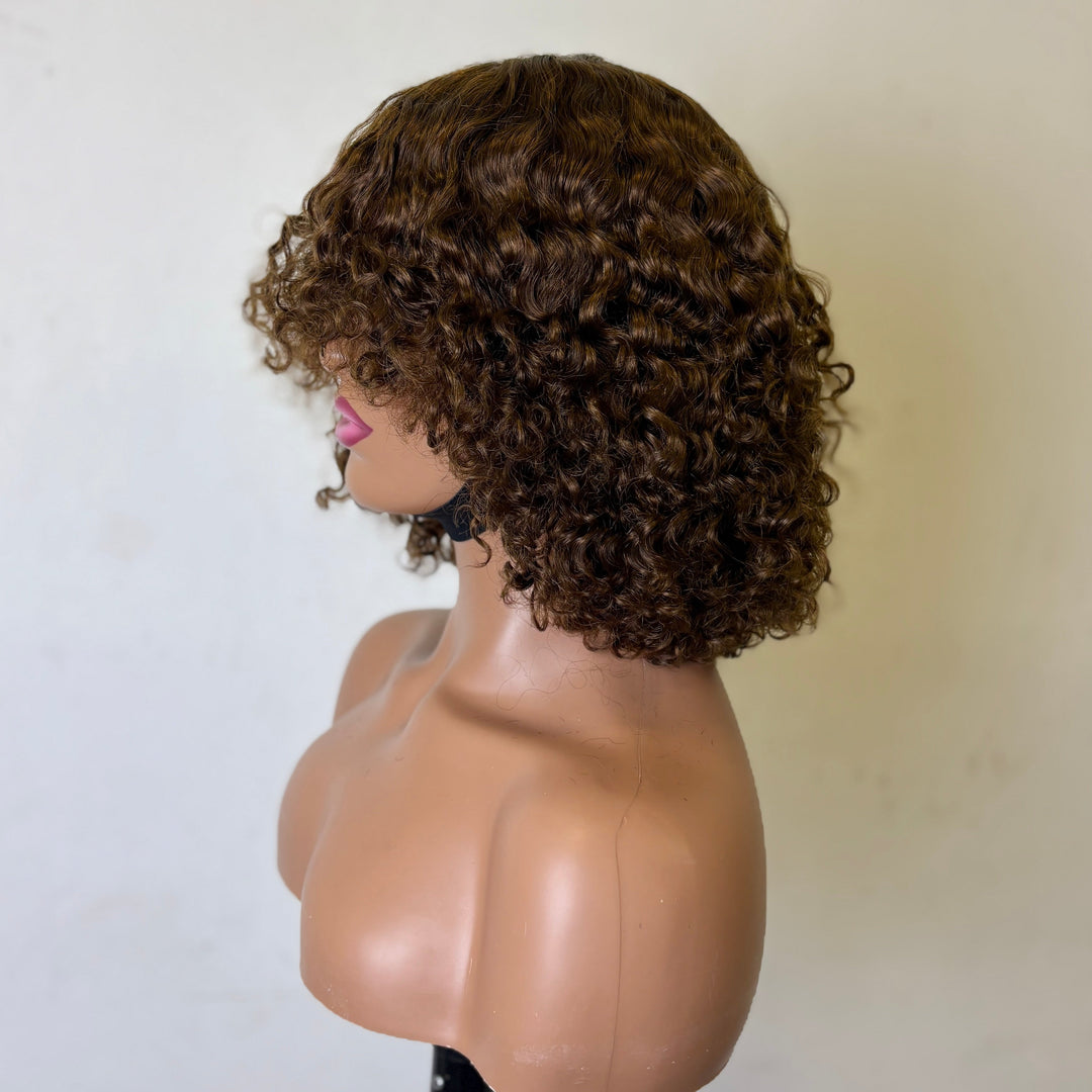 SPECIAL| Chocolate Brown Glueless Fringe Bob Wig