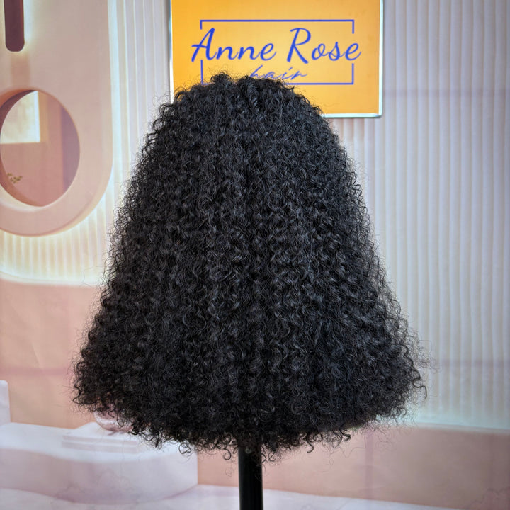 Double Drawn Jerry Curls Full Frontal Wig 16inch