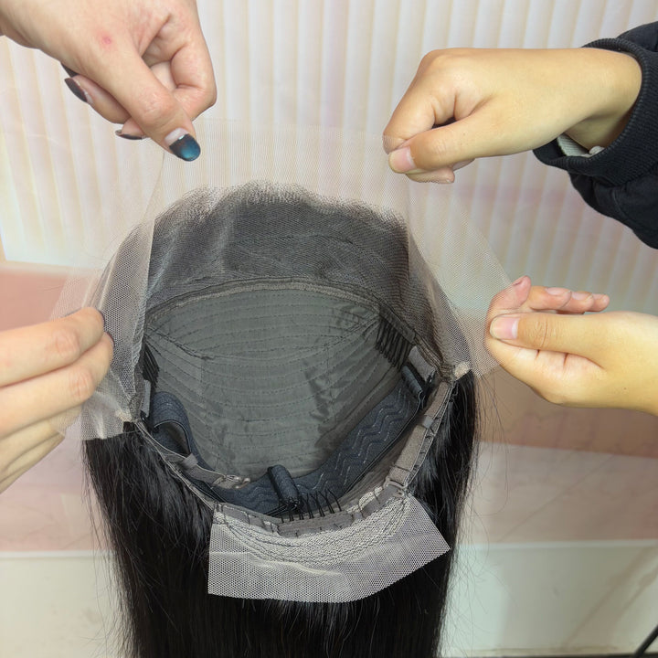 Peruvian Double Drawn Lace 13x4 Full Frontal Bob Straight Wig