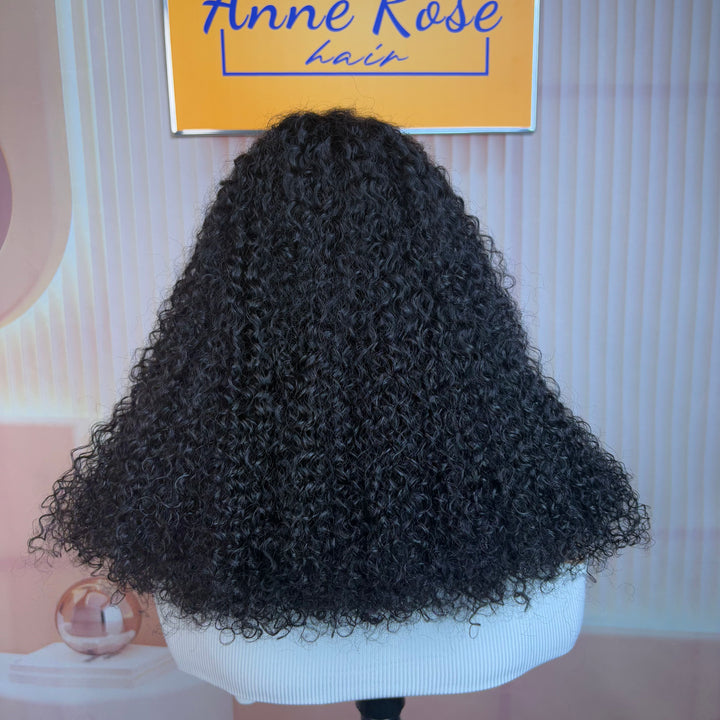 Peruvian Double Drawn Glueless 4x4 Closure Jerry Curly Wig