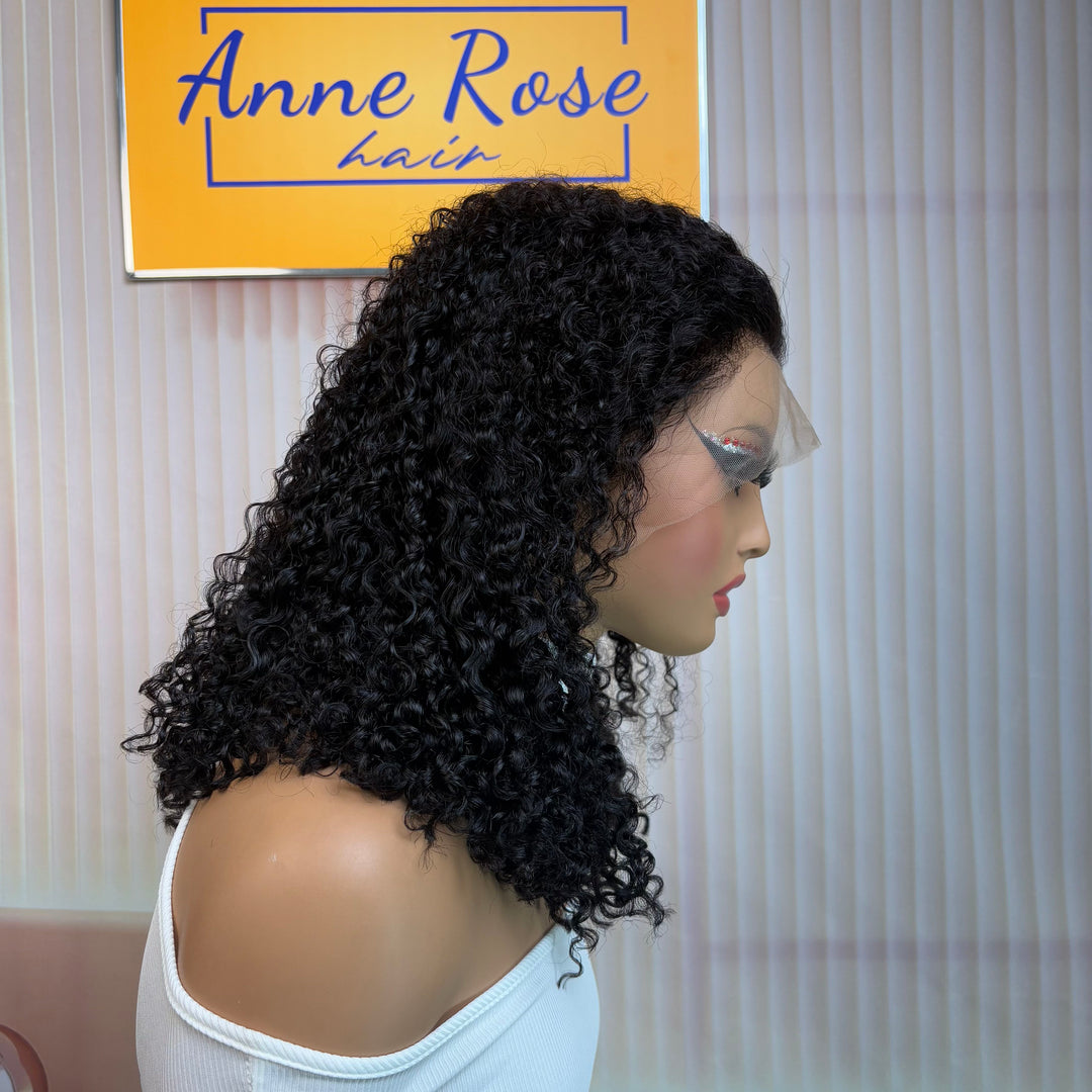 Double Drawn Pixie Curls 13x4 Lace Full Frontal Wig