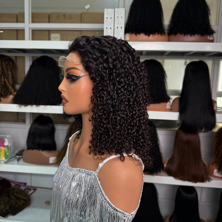 2026 New Vietnam Raw Hair SDD  Layer Pixie Baby Curls 5X5 Lace Bob Wig