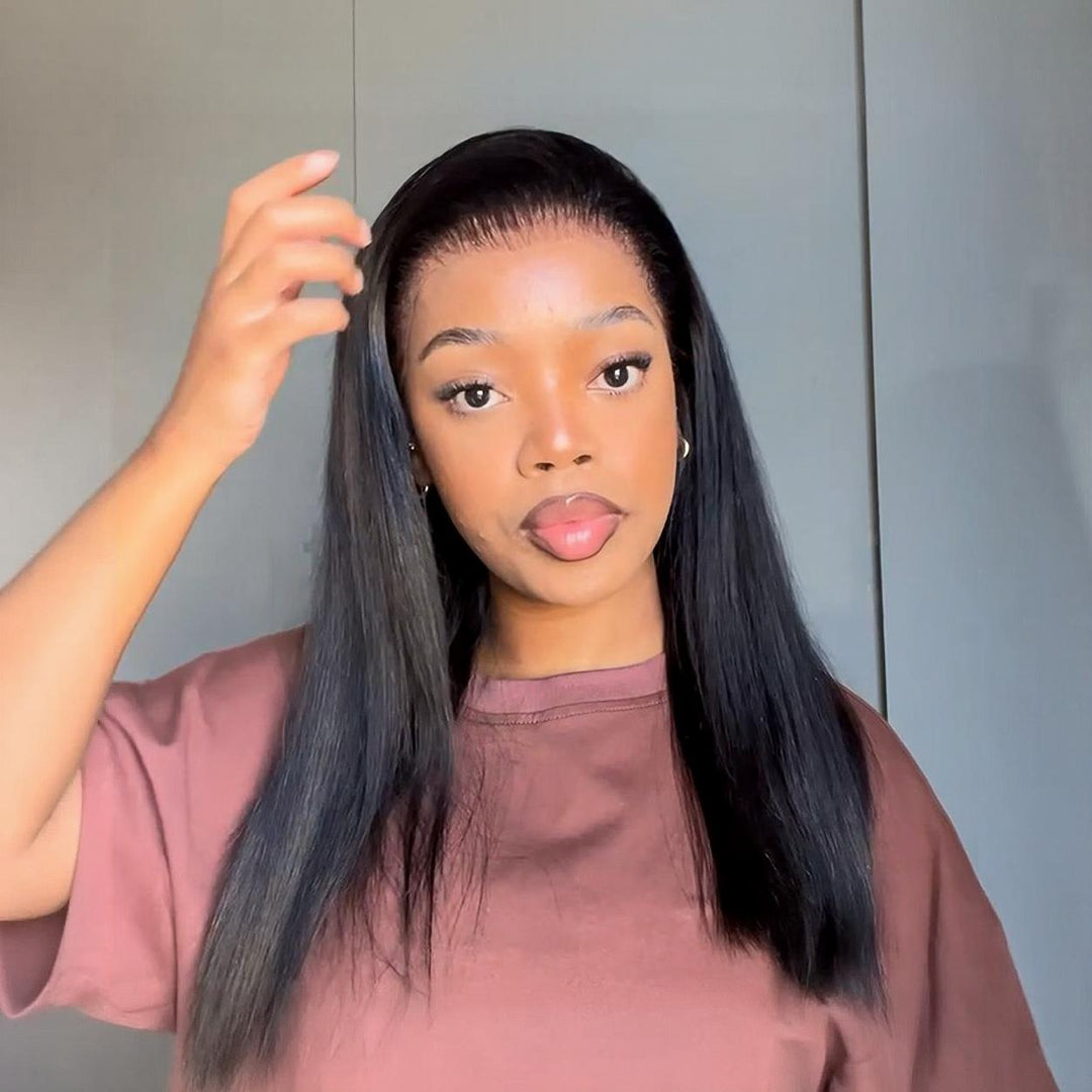 Influencer Pick ! Peruvian Double Drawn Lace 13x4 Full Frontal Bob Straight Wig