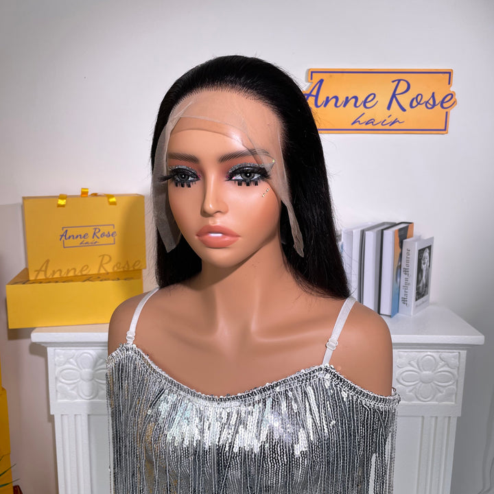 Double Drawn Full Frontal Bob Glueless Wig 250% Density
