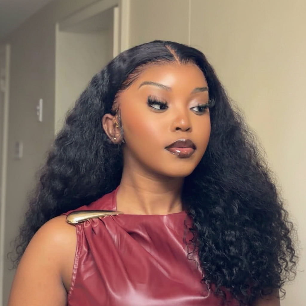 INFLUENCER PICK! Peruvian Double Drawn Lace 13x4 Full Frontal Bob Water Wave Wig