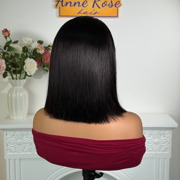 Natural Lagos Hairline Vietnam Hair Glueless 13x4 Frontal Bob Wig with Drawstring