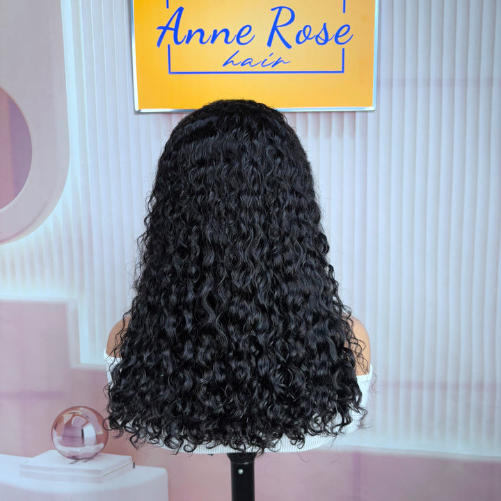 Peruvian Double Drawn Lace 4x4 Closure Water Wave Wig