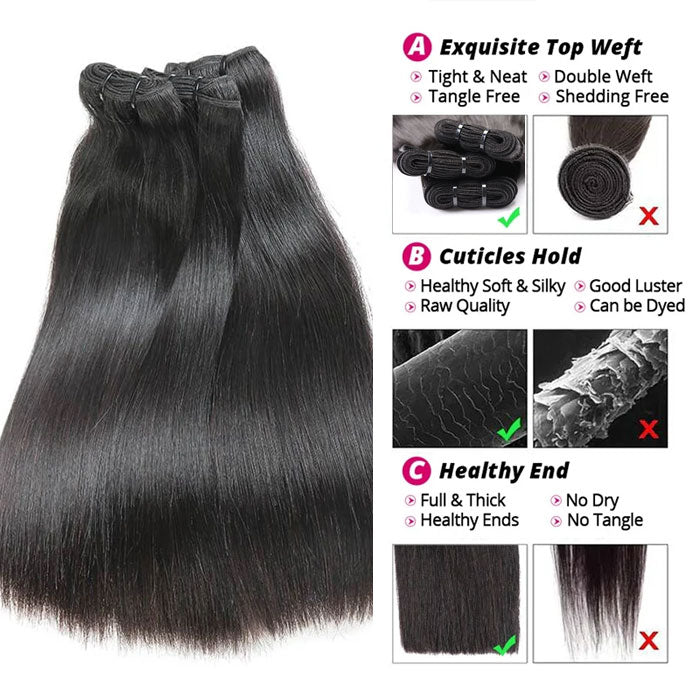 Vietnamese SDD Bone Straight Natural Colour Raw Human Hair Bundle