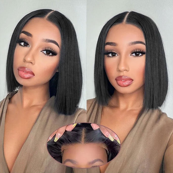 Vietnam Hair Raw SDD Glueless 5X5 Lace Closure Bob Straight Wig
