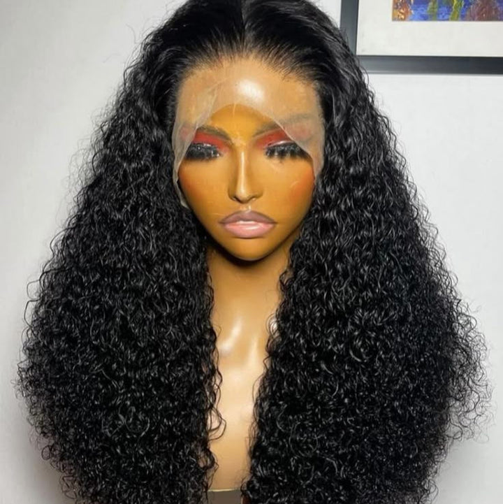 (ZA STOCKS )Peruvian Double Drawn Lace 13x4 Full Frontal Bob Water Wave Wig