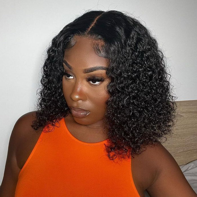 SPECIAL| Water Wave Bob Wig Glueless 13X4 Full Frontal Peruvian Human Hair Wig