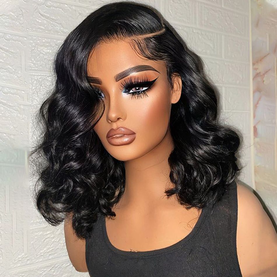 SPECIAL | Chic Wavy Bob Wig Glueless Full Frontal Peruvian Hair