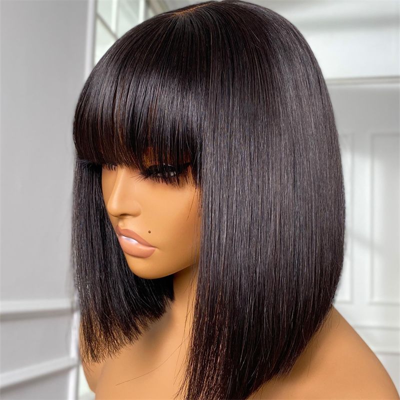 Vietnam Hair SDD Fringe Bob Top 3X1 Lace Bob Fringe Wig