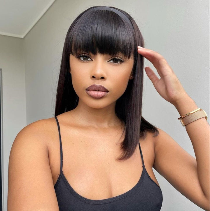 Vietnam Hair SDD Fringe Bob Top 3X1 Lace Bob Fringe Wig