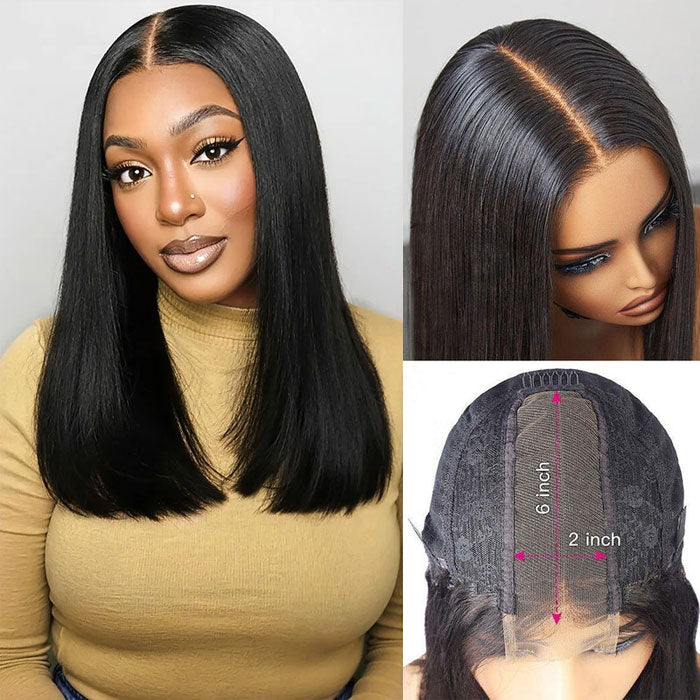 50% Off SDD Vietnames Raw Human Hair Glueless 2x6 Lace Closure Bob Wigs