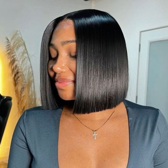 50% Off SDD Vietnames Raw Human Hair Glueless 2x6 Lace Closure Bob Wigs