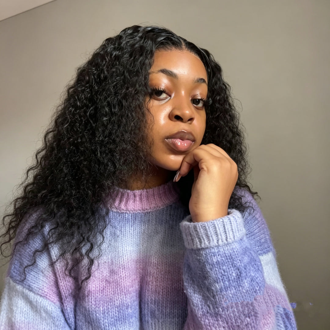 Influencer Pick ! Peruvian Double Drawn Lace 13x4 Full Frontal Bob Water Wave Wig