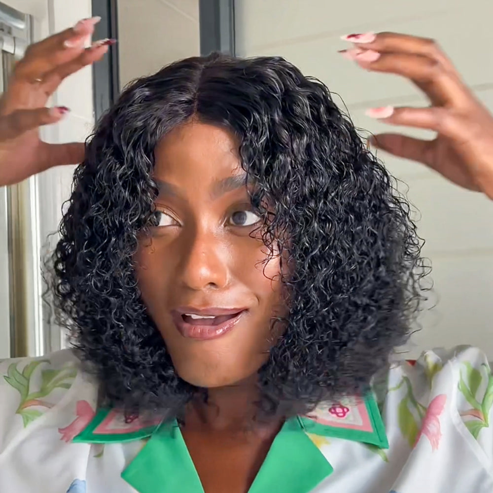 Influencer Pick ! Vietnam Raw Hair SDD Layer Pixie Baby Curls 5X5 Lace Bob Wig