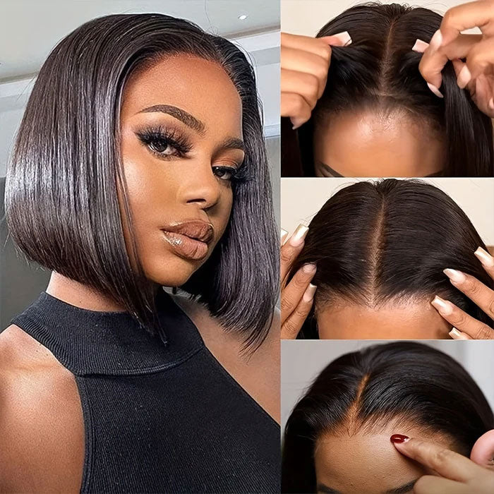 Vietnam Hair Raw SDD Glueless 5X5 Lace Closure Bob Straight Wig