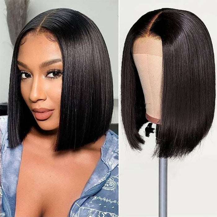 Vietnam Hair Raw SDD Glueless 5X5 Lace Closure Bob Straight Wig