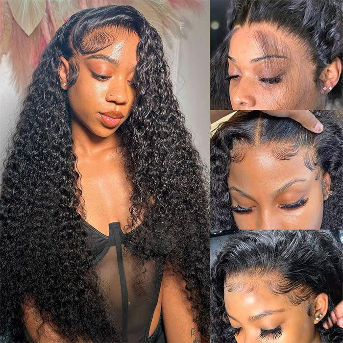 Pre Sale Jerry Curly 13x6 Full Frontal Lace Wig Glueless Pull and Go 100% Human Hair