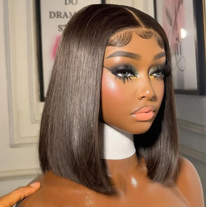 Vietnam Hair Raw SDD Glueless 5X5 Lace Closure Bob Straight Wig