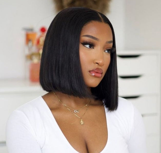 Double Drawn Gluless 4x4 Lace Closure Wig 250% Density Thick And Volume