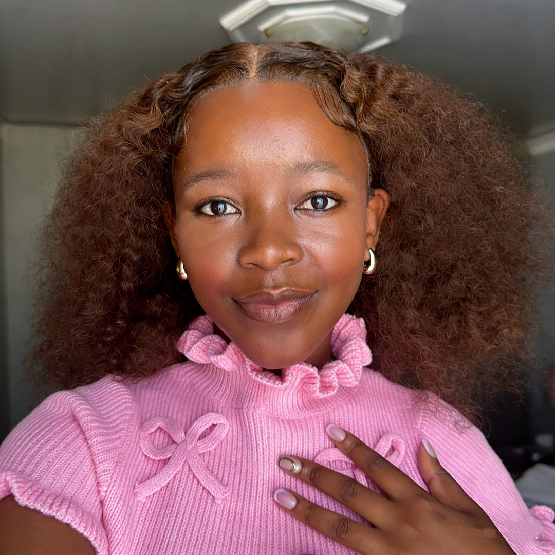 Nandemabulu Influencer Pick !  Chocolate Brown 13x4 Full Frontal 150% Density Bob Jerry Curly Wig Color 