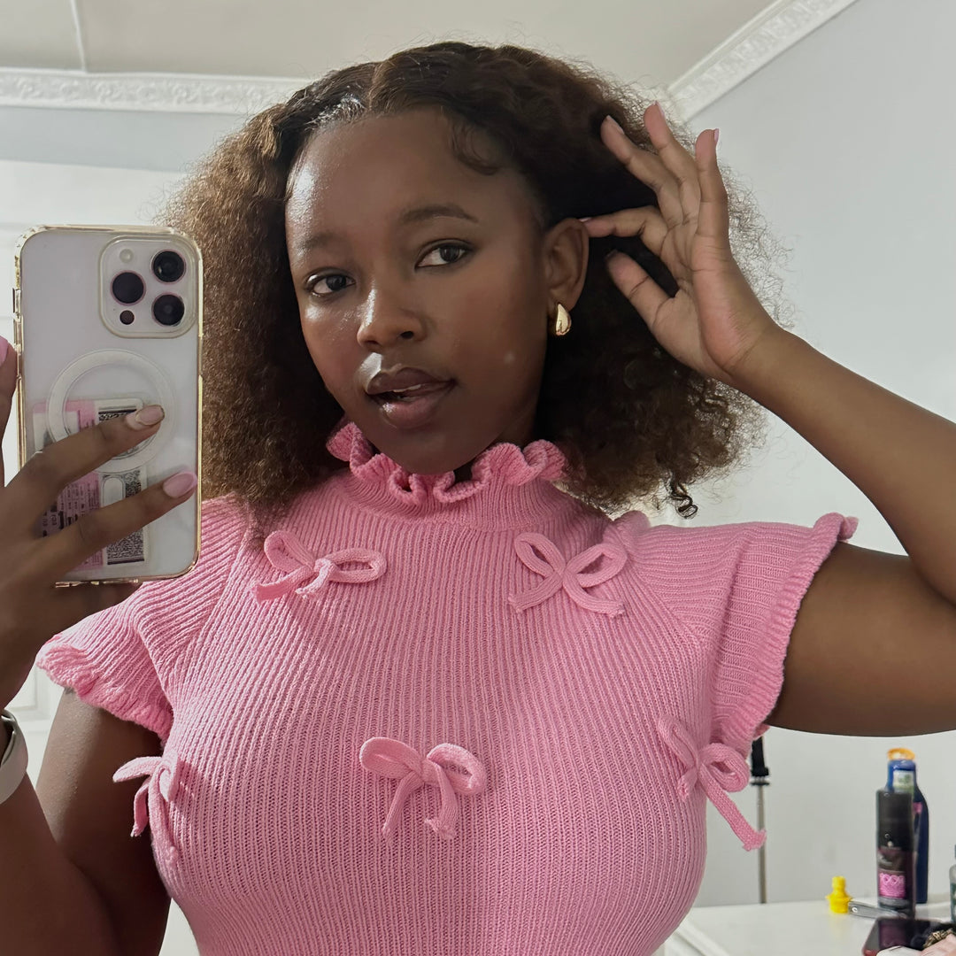 Nandemabulu Influencer Pick !  Chocolate Brown 13x4 Full Frontal 150% Density Bob Jerry Curly Wig Color 