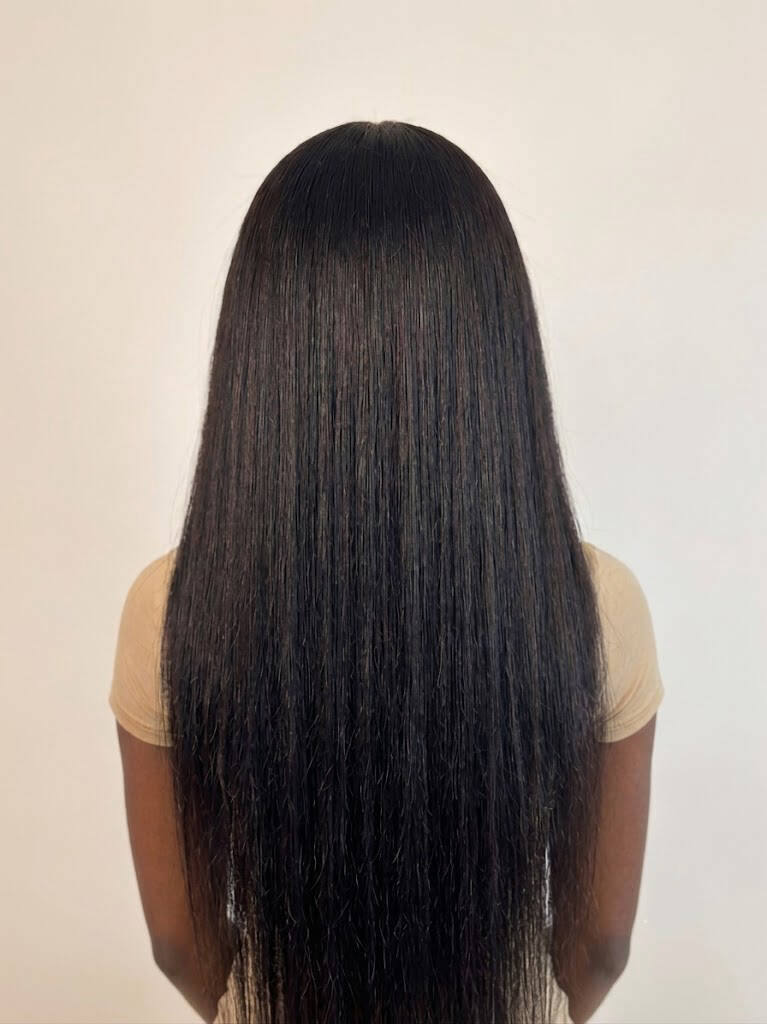 ANNE ROSE Hair Yaki Straight Glueless 360 Lace Human Hair Wig 250% Density