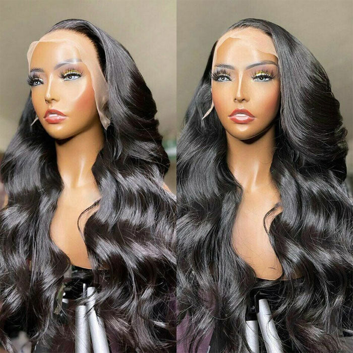 Anne Rose Body Wave 13x4 Full Frontal Lace Natural Color 180% Density Human Hair Wig