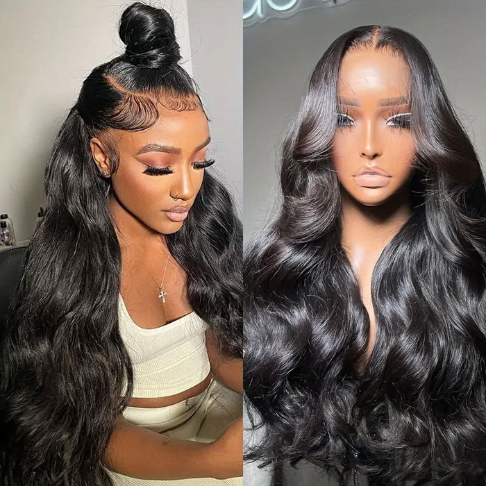 Anne Rose Body Wave 13x4 Full Frontal Lace Natural Color 180% Density Human Hair Wig