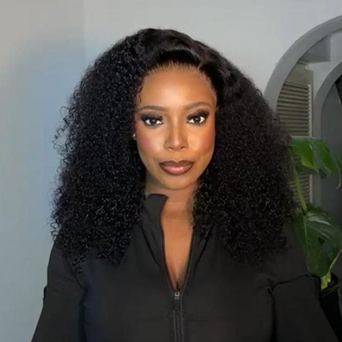 Anne Rose Double Drawn 13x4 Lace Full Frontal Bob Wig Italian Curls Human Hair