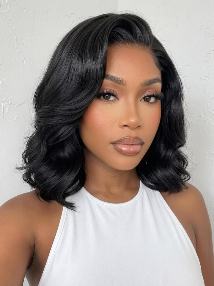 Anne Rose Body Wave 13x4 Full Frontal Lace Natural Color Human Hair Wig