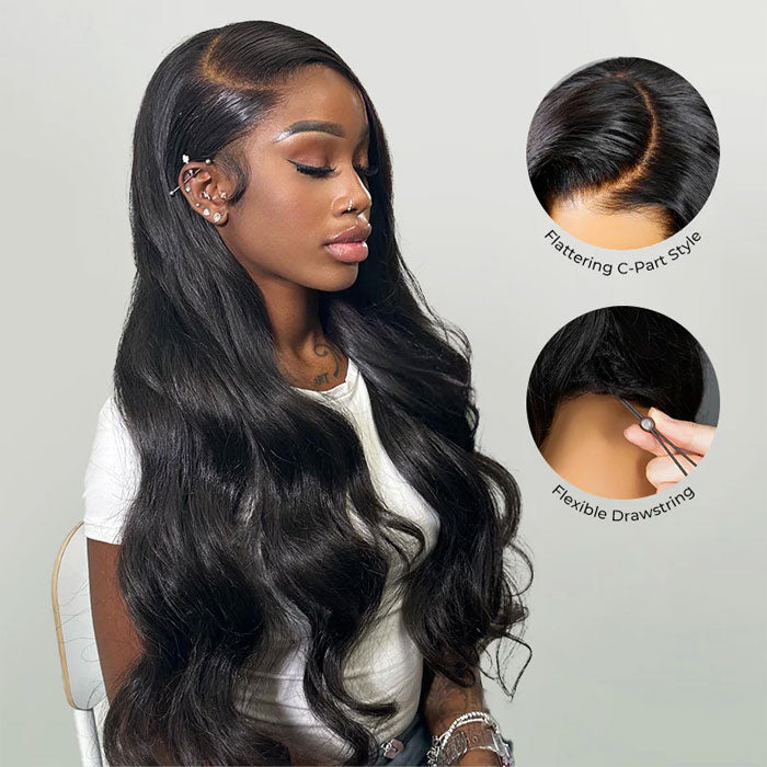 Pre Sale Body Wave 13x6 Full Frontal Wig Human Hair with Drawstring Pull and Go
