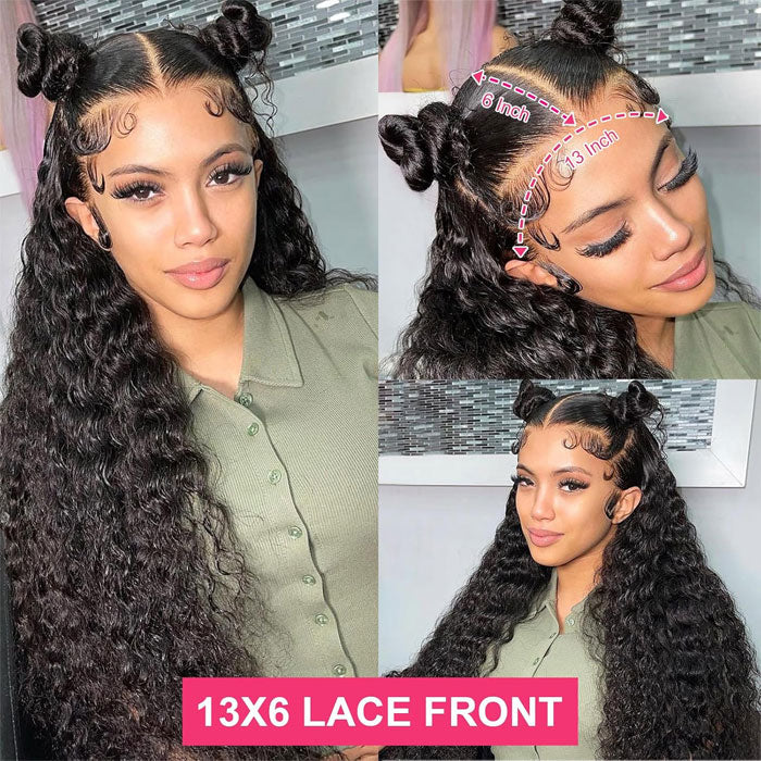 Pre Sale Glueless 13x6 Full Frontal Wig Pre Plucked Deep Wave Human Hair