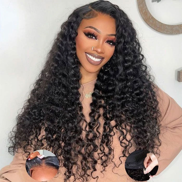 Pre Sale Glueless 13x6 Full Frontal Wig Pre Plucked Deep Wave Human Hair