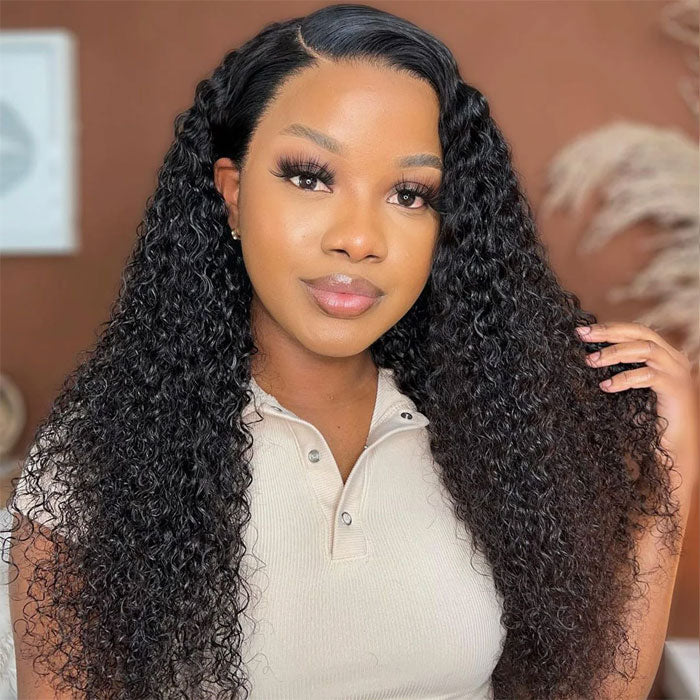 Pre Sale Jerry Curly 13x6 Full Frontal Lace Wig Glueless Pull and Go 100% Human Hair