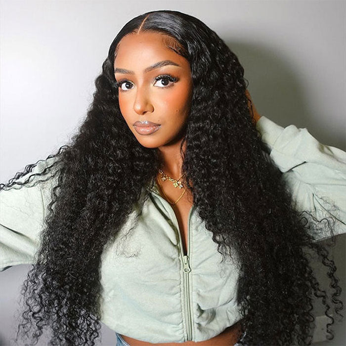 Pre Sale Jerry Curly 13x6 Full Frontal Lace Wig Glueless Pull and Go 100% Human Hair