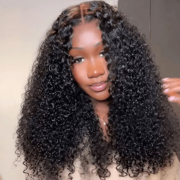 Pre Sale Jerry Curly 13x6 Full Frontal Lace Wig Glueless Pull and Go 100% Human Hair