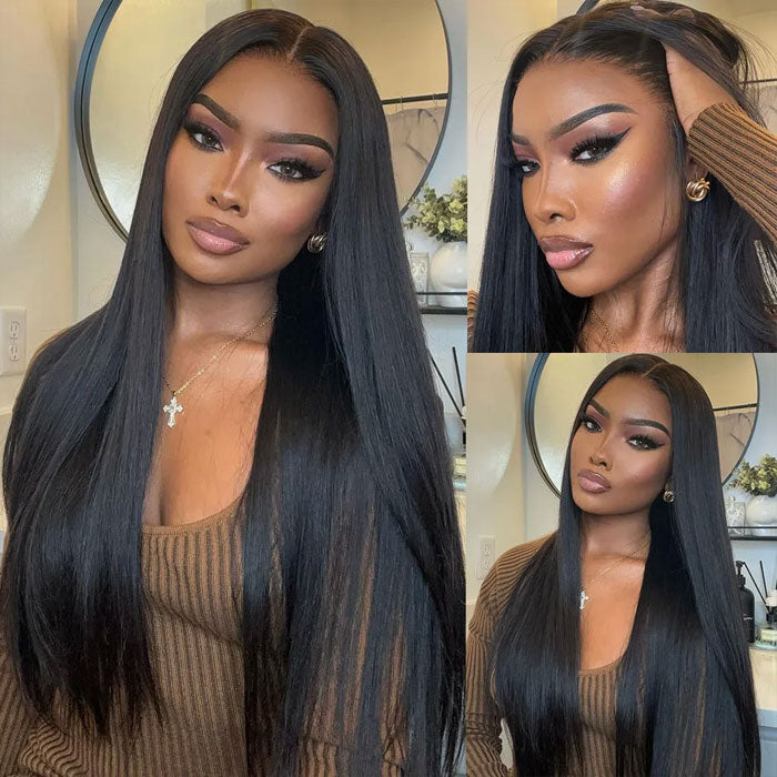 Pre Sale Anne Rose Pull Go 13x6 Lace Full Frontal Glueless Wig Silky Straight Human Hair